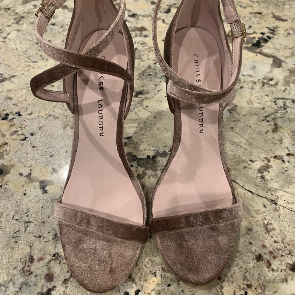 Chinese laundry velvet heels
